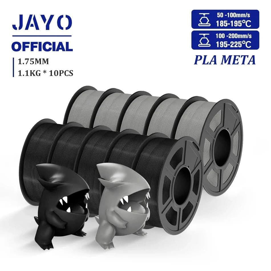 JAYO 3D Filament 1.75mm PLA / PLA Plus / PLA Meta/ Silk PLA+/PLA Matte 3D Prnter Filament 1.1KG For FDM Multicolor Set 10Rolls