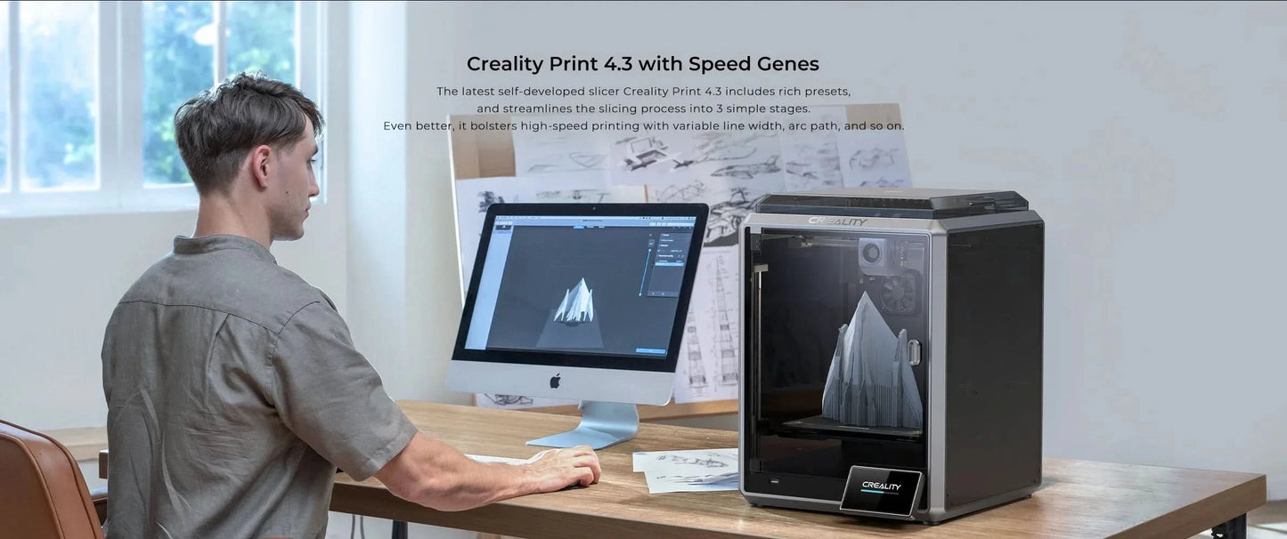 Creality k1/K1MAX /K1C 3D Printer Max. 32MM³/S Flow Hotend  Printing Speed 600MM /S Dual-gear Direct Drive Extruder