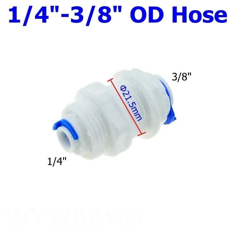 Reverse Osmosis Quick Coupling 1/4 3/8 Hose Connection Tee Y Connector 2 Way Equal Elbow Straight RO Water Plastic Pipe Fitting