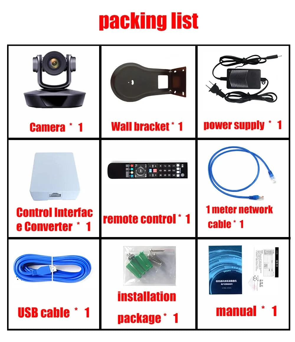 4K PTZ camera 10x 20x zoom HDMI,SDI,LAN,USB,NDI,POE,60FPS,30FPS Video conference camera Supporting church live broadcast