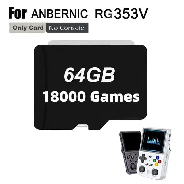 HOT 512GB TF Card Preloaded Games for ANBERNIC RG353V RG353VS Bag Card for 512G 256G 128G 64G Retro Handheld Game