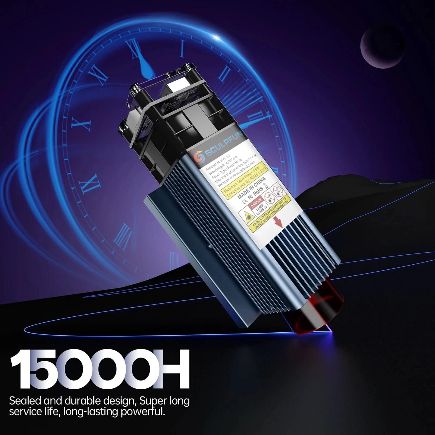 SCULPFUN S9 Laser Machine 90W CO2 Laser Effect Engraving Cutting Tool High Accuracy 410x420mm Carving Quick Assembly