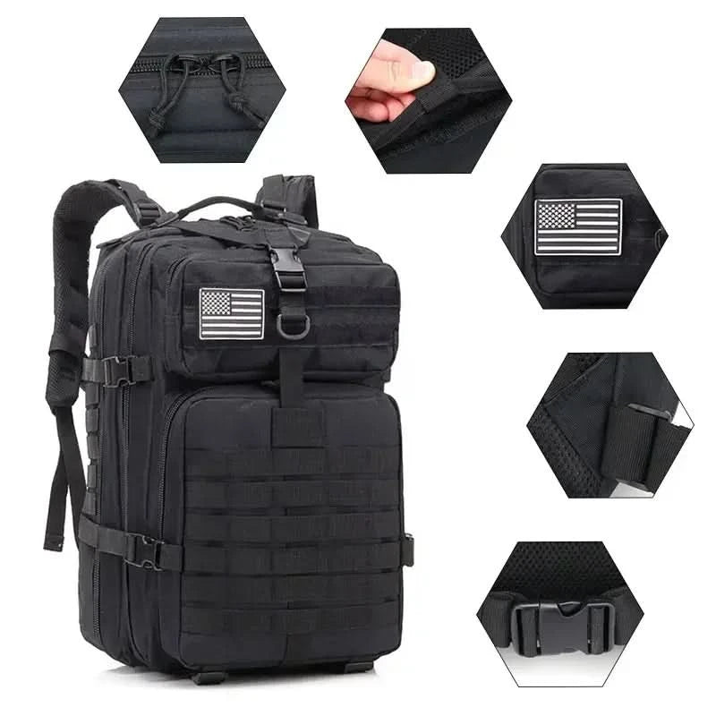 45L Man Hunting Tactical Backpacks Outdoor Traveling Trekking  Bags Outdoor 3P School Pack EDC Molle Pack for Hiking Bag