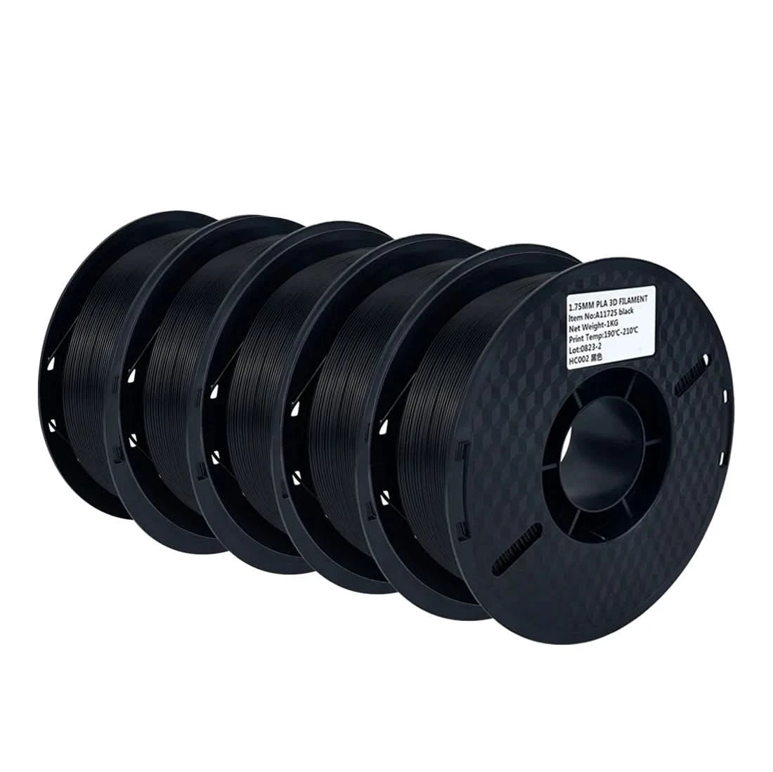 5KG PLA Filament 1.75mm Black White Gray High Quality Toughness 3D Printer Material 5 Rolls Local Delivery