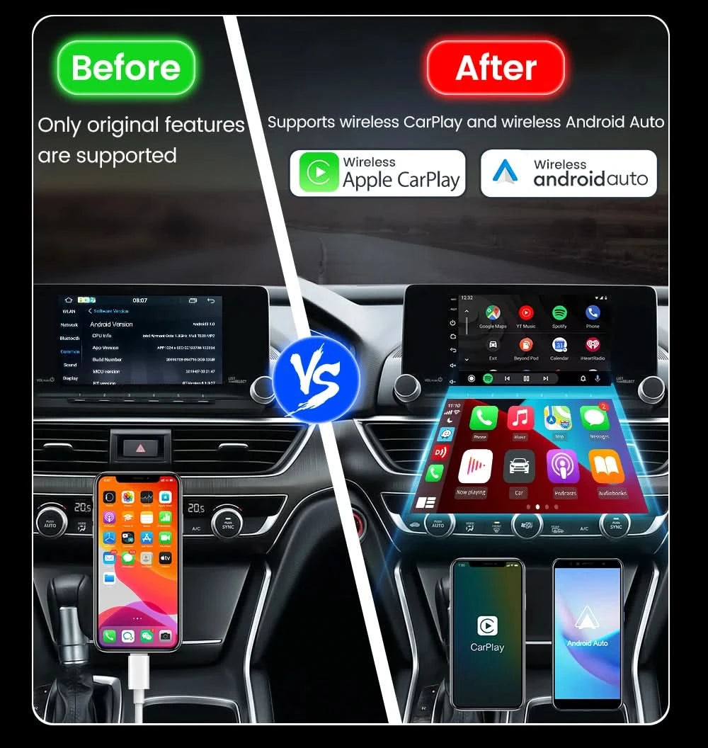 Wireless CarPlay Dongle for Android Car Wireless Android Auto Carlinkit Car Play iOS Mirror Screen Mirrorlink USB Adapter CCPA