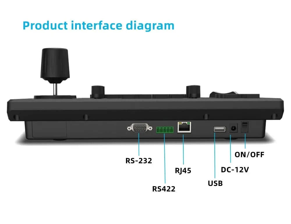 HCSTVCON NDI Joystick Controller Keyboard 3D Controller Video Conference Church Live Streaming PTZ Camera Control 255 Presets