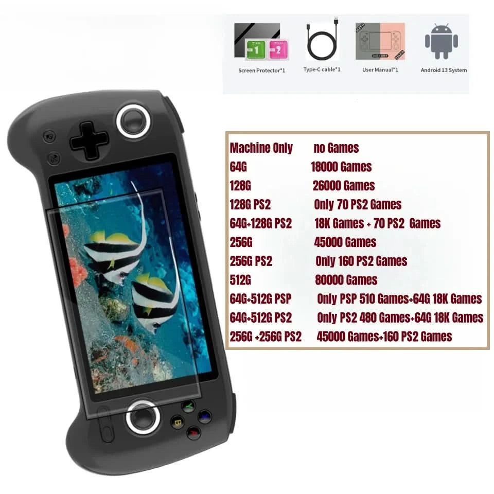 ANBERNIC RG556 Handheld Game Console Unisoc T820 Android 13 5.48 inchOLED Screen WIFI Bluetooth Retro Portable PS2 Video Players