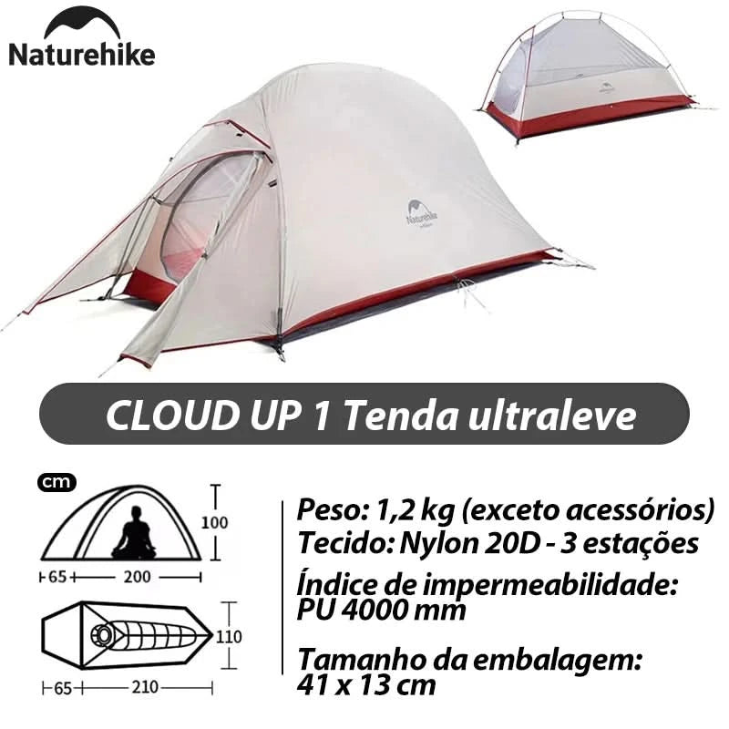 Naturehike Brazil Cloud Up 1-2-3P Camping Travel Backpack Outdoor Ultralight Waterproof Tent Camping Beach Tent