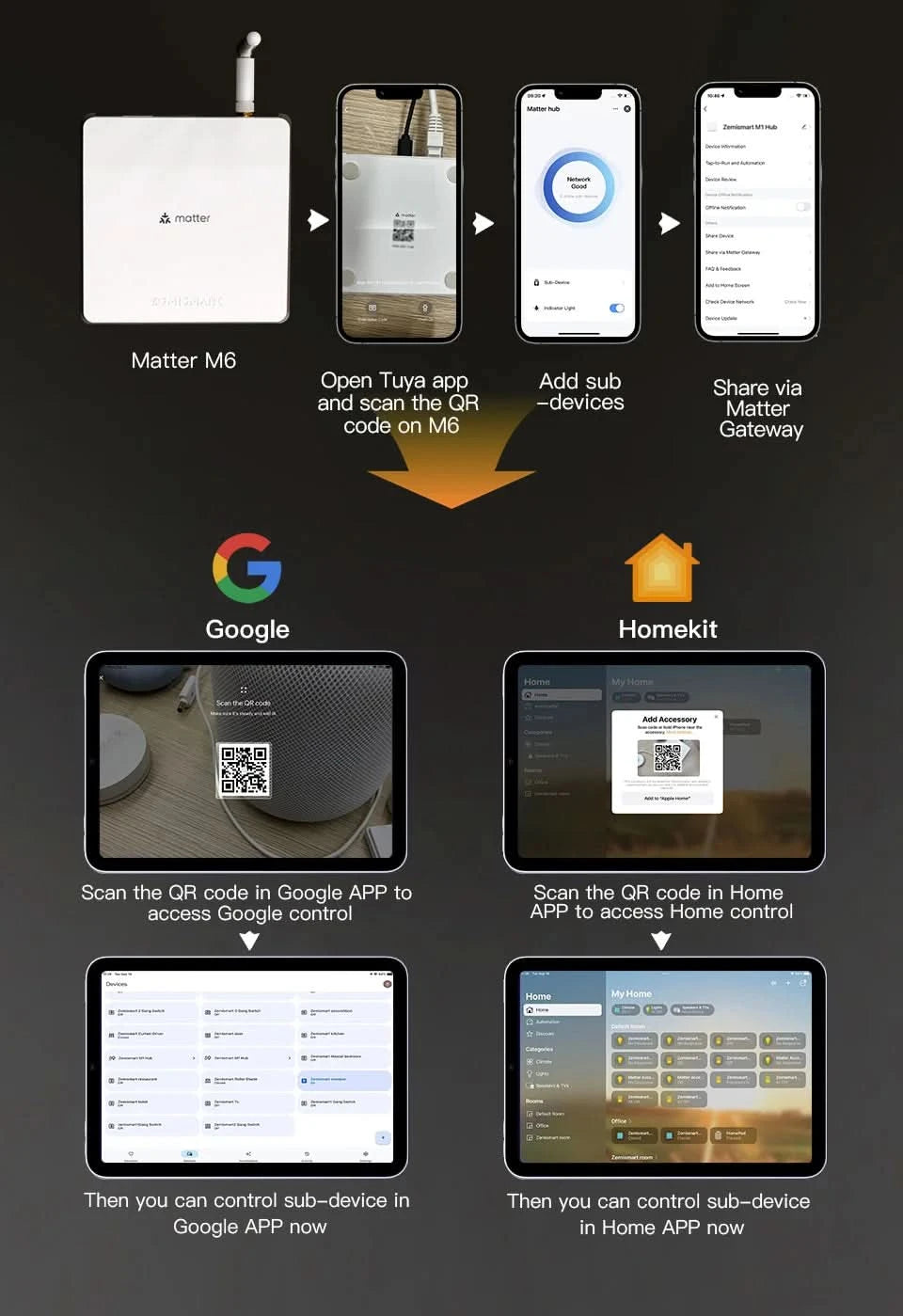 Zemismart Matter Zigbee Hub Work with Tuya Homekit Smartthings Google Home Zigbee Brazil Socket Outlet Smart Wall Tomada 10A 20A