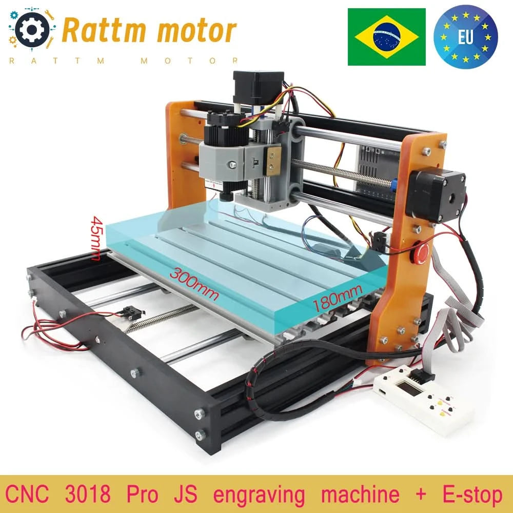 3018 Pro 3-Achsen-CNC-GRBL-Steuerung DIY Mini-Lasergravurfräsmaschine mit Not-Aus + Offline-Steuerung
