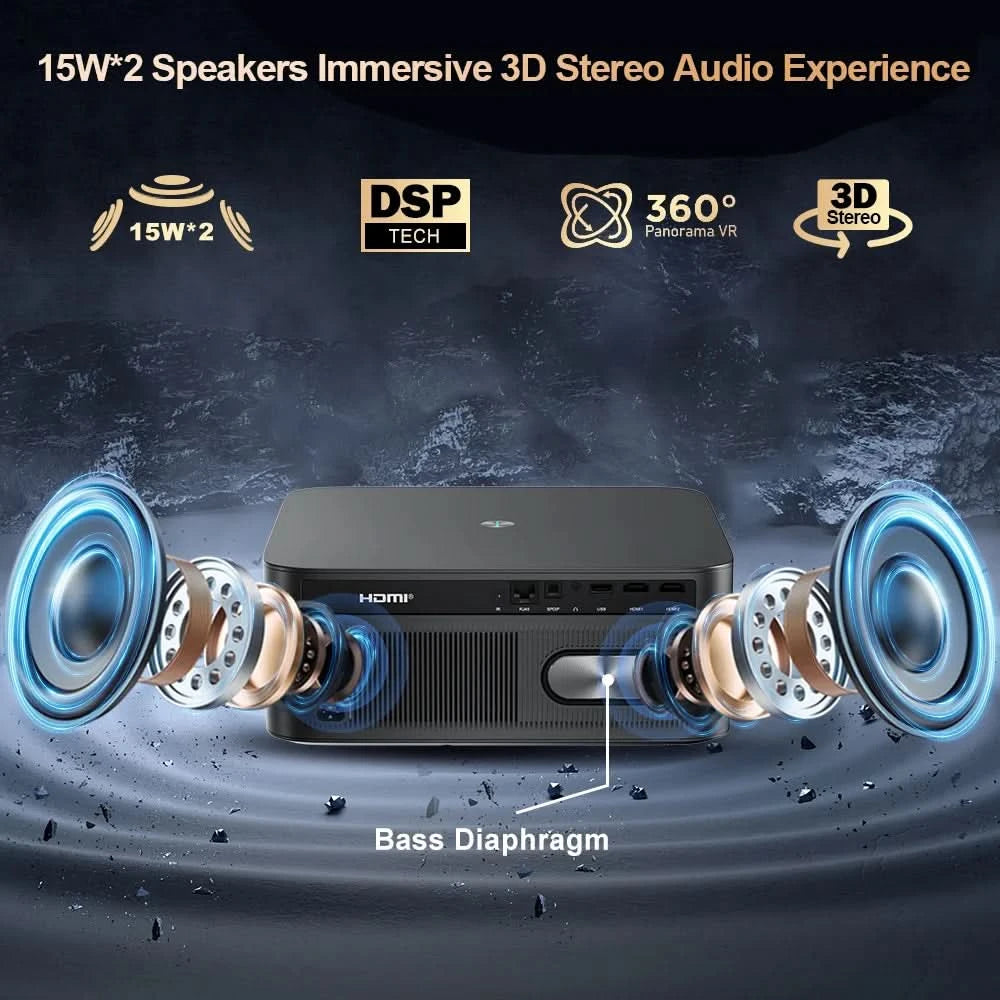 ThundeaL TD98Pro 1080P Full HD Projector 4K Android WiFi Projetor Auto Focus TD98 Pro 3D Smart Home Theater Video Outdoor Beamer