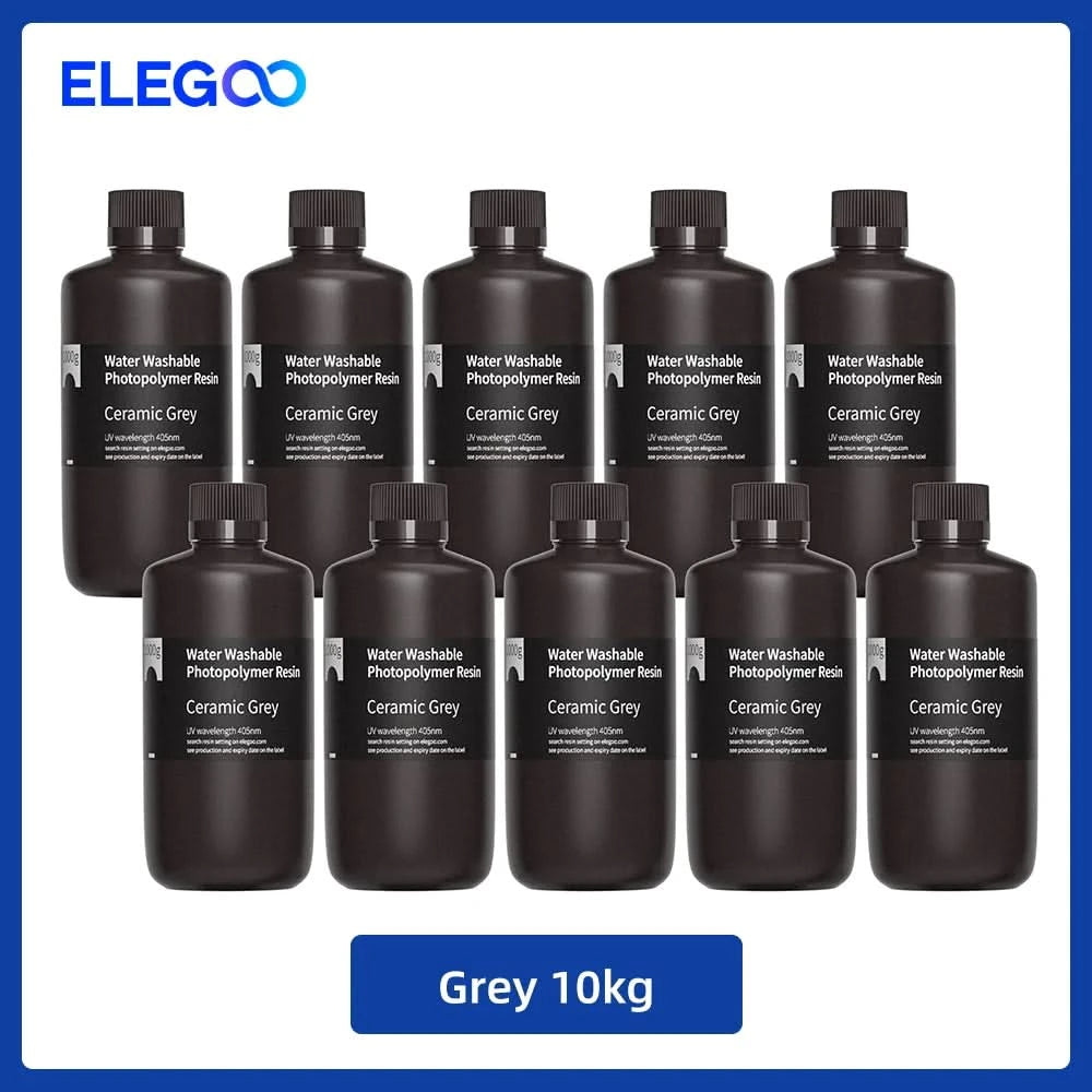 ELEGOO Water Washable 3D Printer Resin LCD UV-Curing Resin 405nm Standard Photopolymer Resin for LCD 3D Printing 1000g 8 Colors