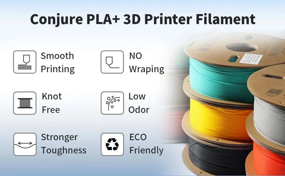 Conjure Filament PLA+ 1.75mm Dimensional Accuracy Low Shrinkage For 3D Printers