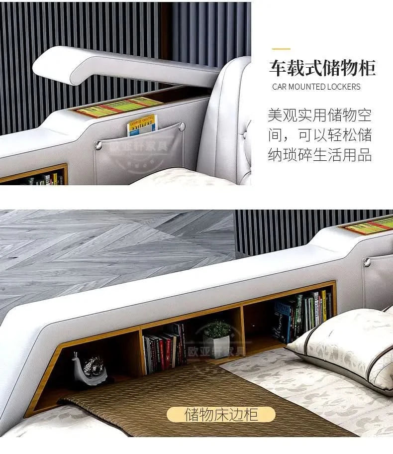 Frame Full Size Storage Bed Queen Size Luxury 180x200cm King Bed Minimalist Upholstered Nordic 150x200cm Home Bedroom Furniture