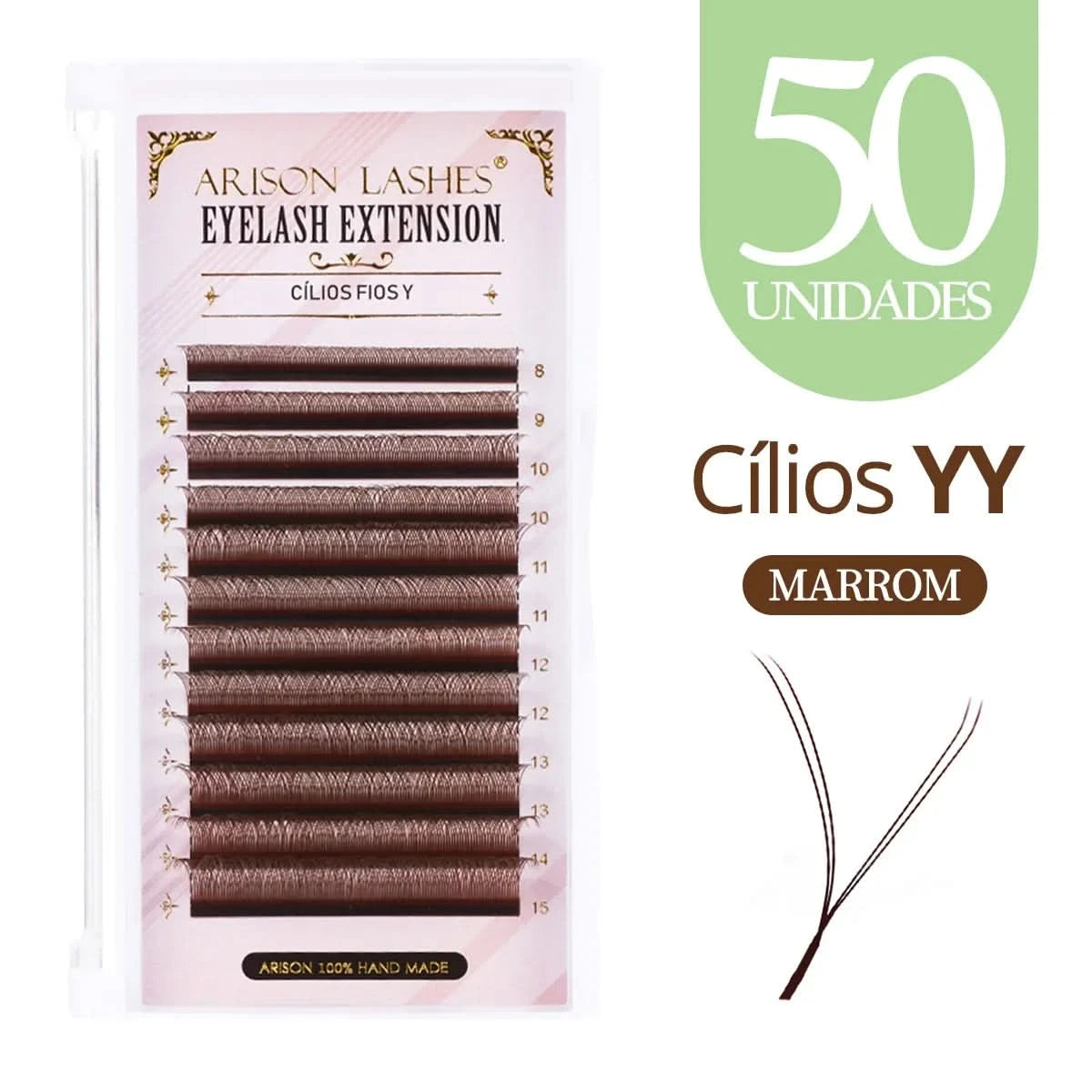 [Brazil Warehouse]ARISON Wholesale 10/30/50pcs YY/W-shape Lashes Premade Volume Eyelashes Extension 3D/4D/5D/6D/8D Lash