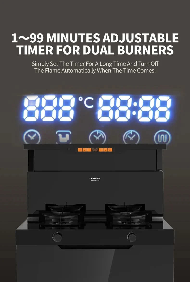 Hot Selling 3-in-1 Smart Home Integrated Stove Glass Cooker With Smoke Extractor Cleaning Cabinet For Gas/Electric Household Use