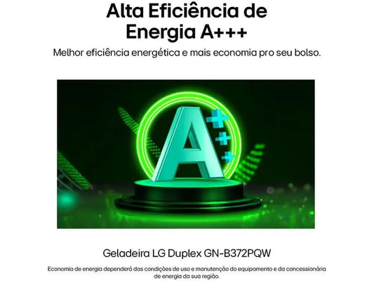 LG No Frost Weiße Duplex-Kühl-/Gefrierkombination 375L GN-B372PQW - 220V