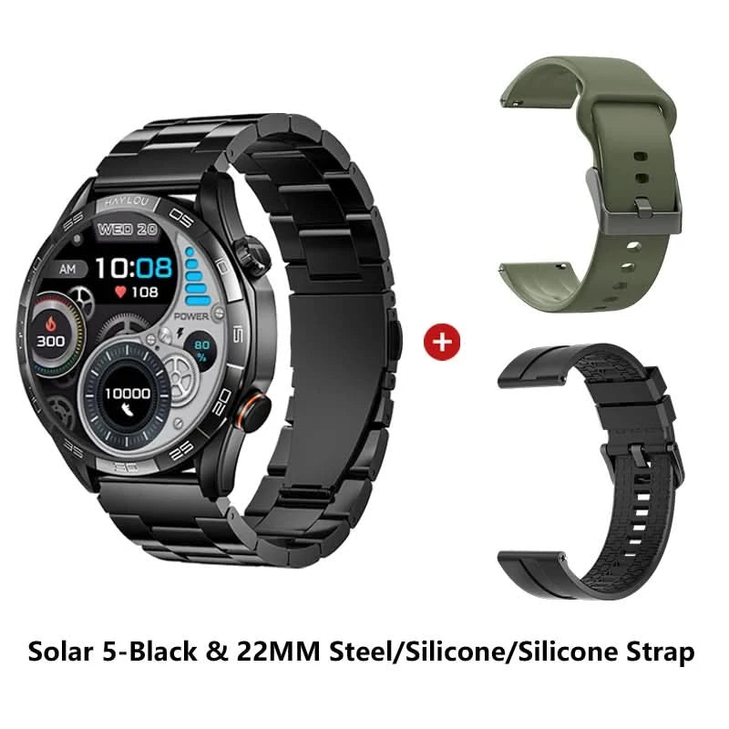 HAYLOU Solar 5 Voice Calling Smartwatch 1.58'' AMOLED Display 60Hz Smart Watch 24H Health Monitoring Sports Smartwatch for Men