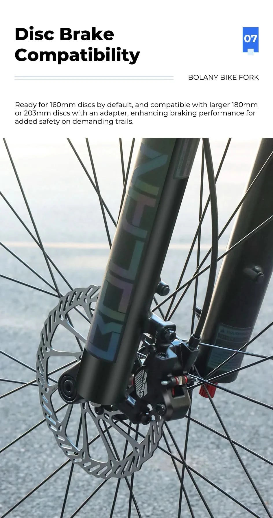 BOLANY 27.5/29inch Boost Bicycle Fork Thru Axle 100/110mm 34mm Tube Tapered Rebound Adjustment 120/140mm Travel Suspension Fork
