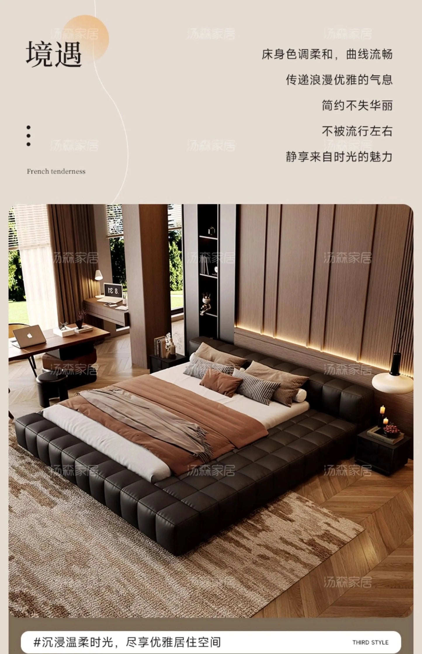 Double bedroom beds full size bed frame bedroom furniture Home 150x200 180x200 cm Luxury modern leather wedding bed 2 people