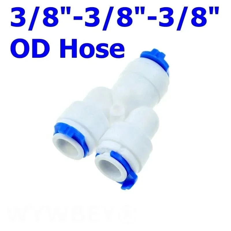 Reverse Osmosis Quick Coupling 1/4 3/8 Hose Connection Tee Y Connector 2 Way Equal Elbow Straight RO Water Plastic Pipe Fitting