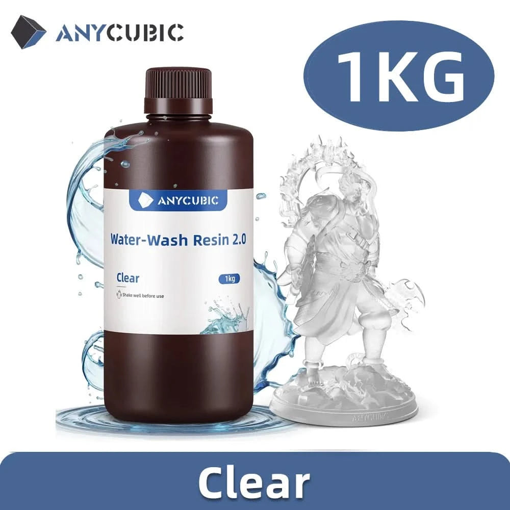 ANYCUBIC Water Washable Resin Low Odor Low Viscosiy 405nm UV Resin For LCD 3D Printing High Precision 3D Printer Resin