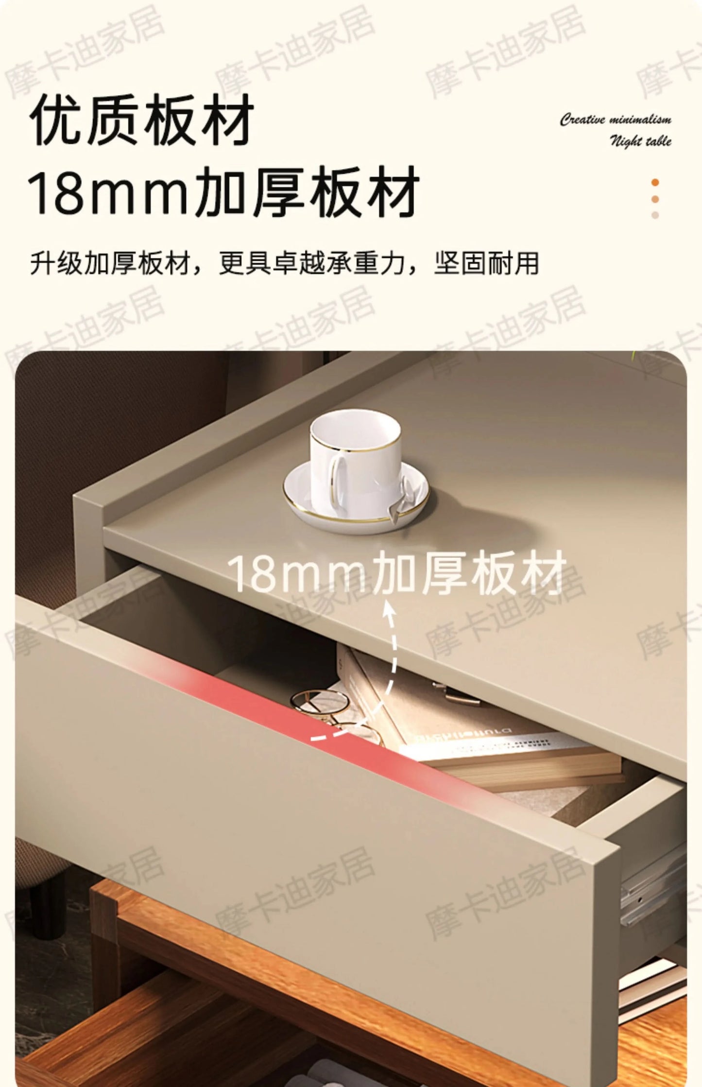 Simple European Bedside Table Classic Storage Luxury Trendy Night Table Modern Premium Comodini Camera Letto Bedroom Furnitures