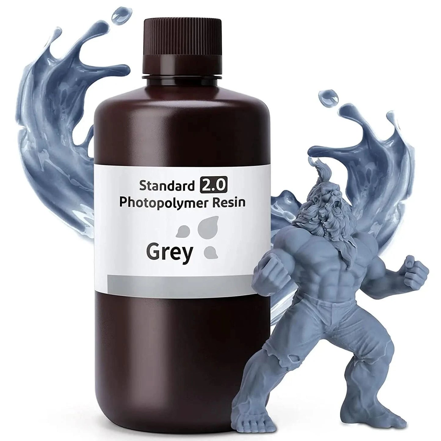 Elegoo 1KG/2KG/4KG UV Resin 2.0 For 3D Printer SATURN 3 ULTRA 3D Printing Material UV Resin Normal 1kg Liquid Bottle