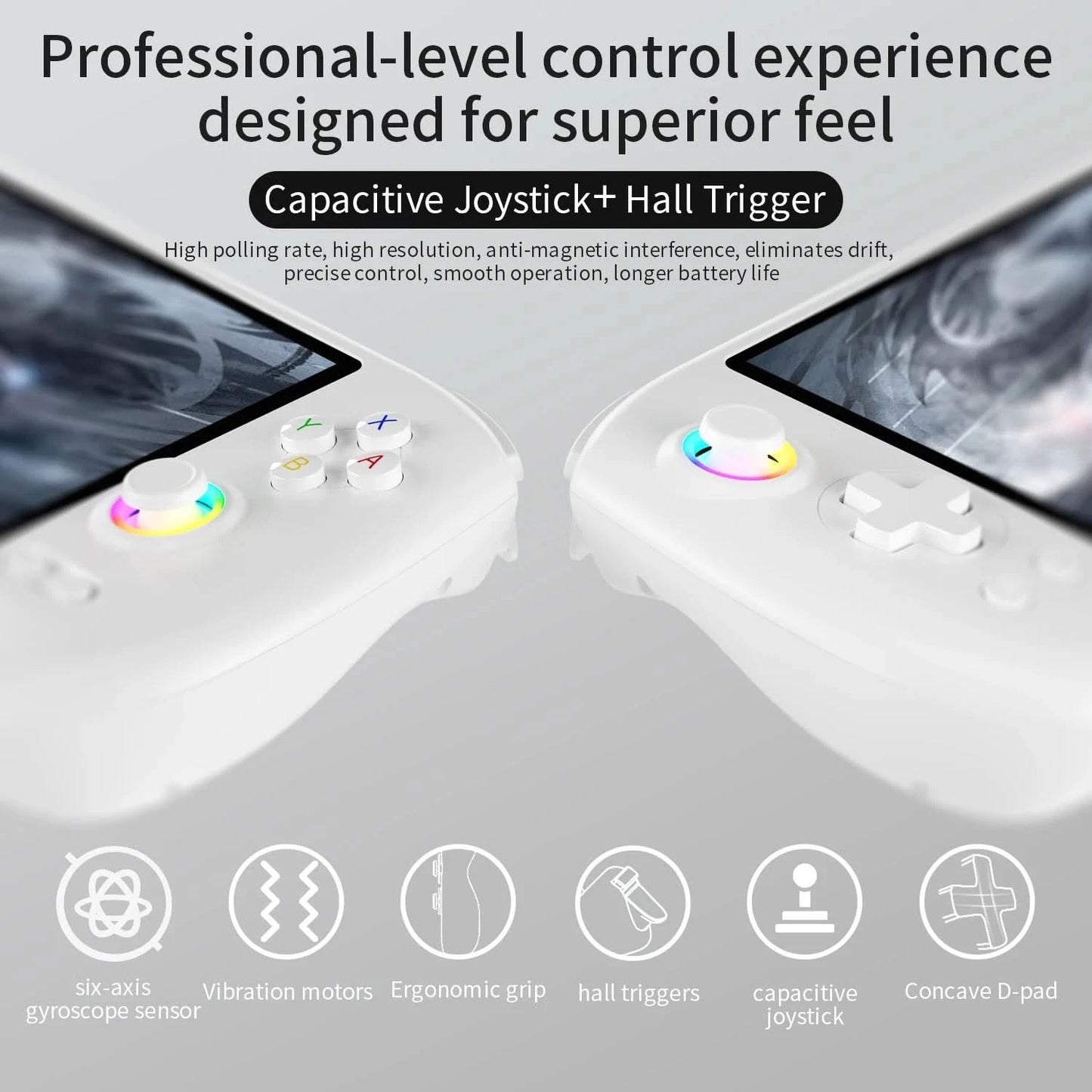 ANBERNIC RG557 Handheld Game Console 5.48" AMOLED Screen Dimensity 8300 Android 14 High-resolution Joysticks Video Player RG 557