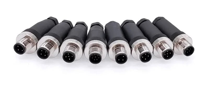 M12 sensor connector 4pin 5pin M12-8 waterproof male&female plug screw threaded coupling A Code sensor connectors