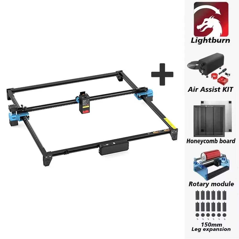 Twotrees TTS-20 Max Metal Laser Engraving Machine 600x600mm Work Area Laser Cutting Machine For Cutting MDF Acrylic Leather Wood
