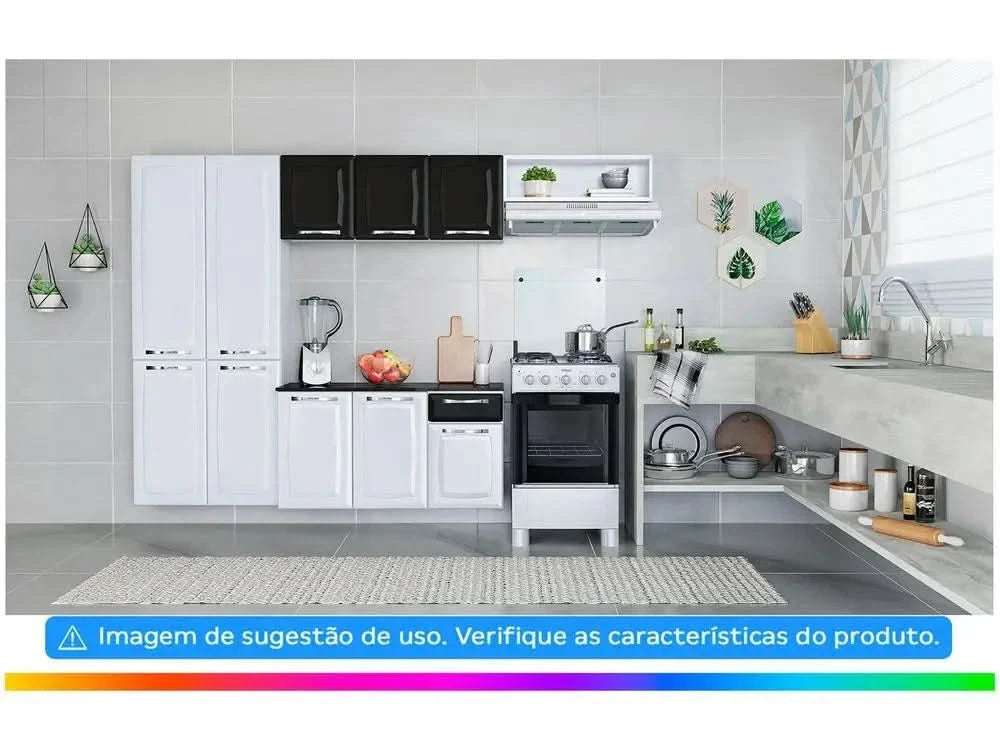 Compact Kitchen Itatiaia Amanda Steel with Counter 10 Doors 1 Drawer