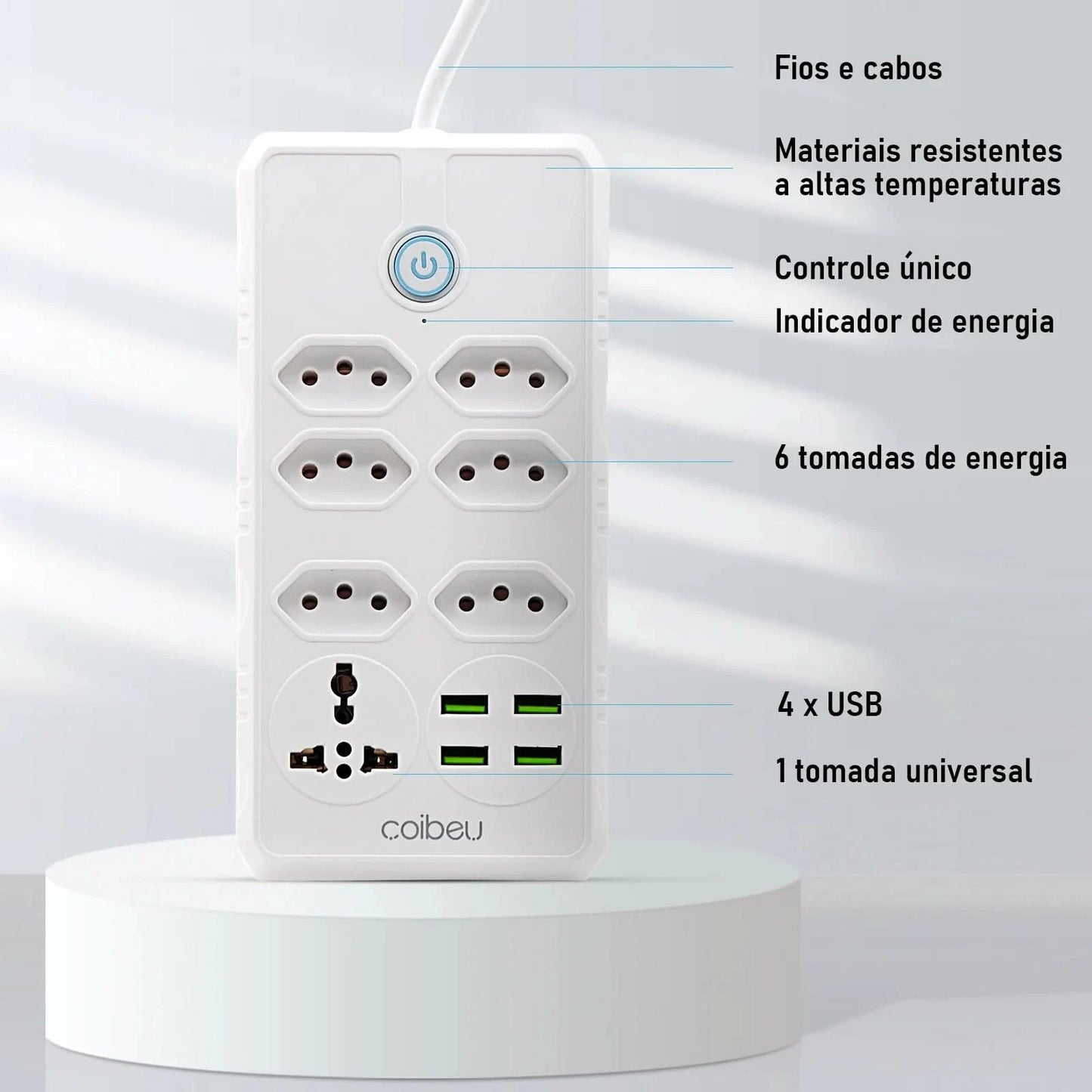 Extension Socket, Power Extension, USB Socket, Socket Line Filter, Regua Power Sockets, Electric Extension, 110-220V,10A