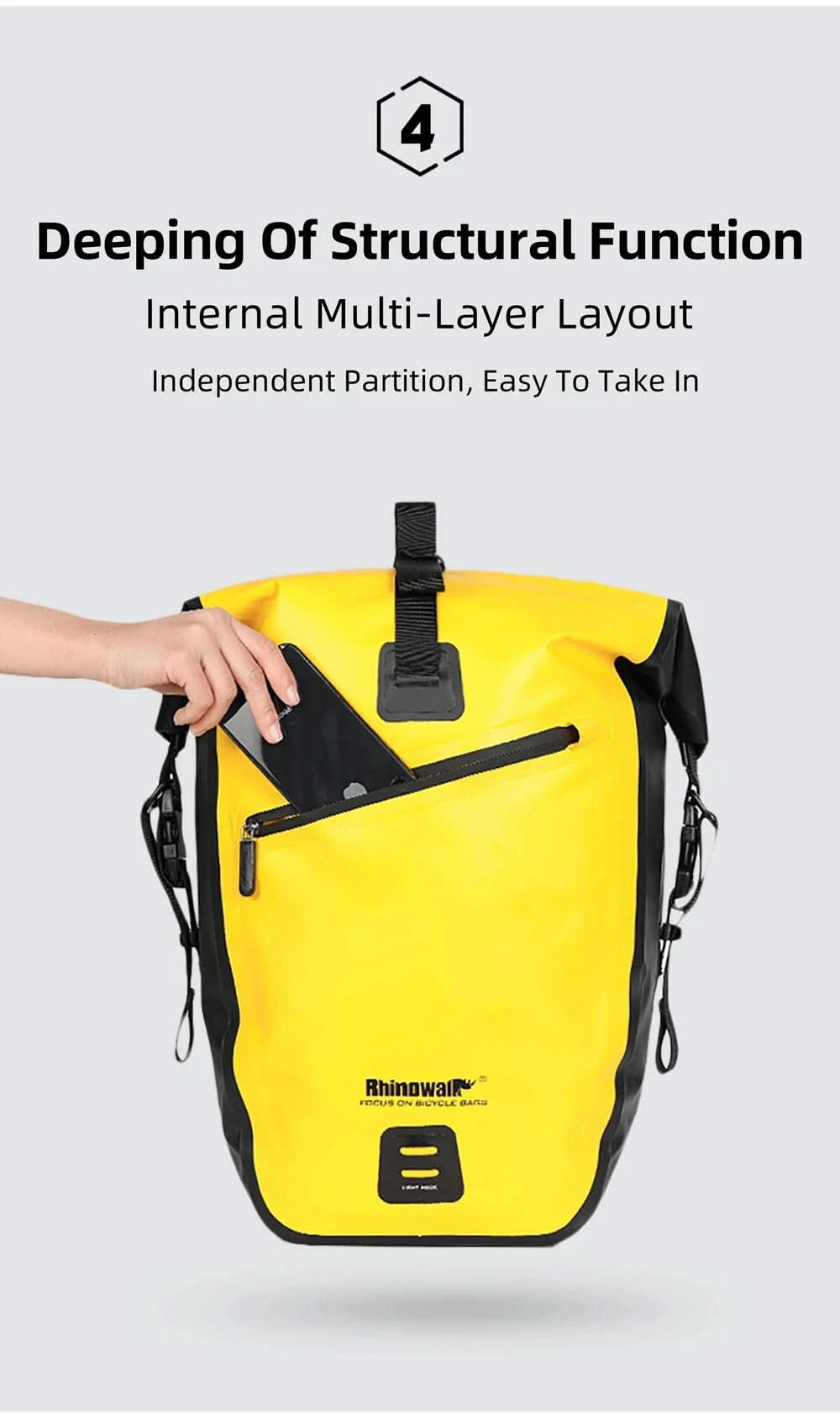 Rhinowalk Waterproof Bike Bag 20L/27L Travel Cycling Bag Basket Bicycle Rear Rack Tail Seat Trunk Bags bicycle bags & panniers