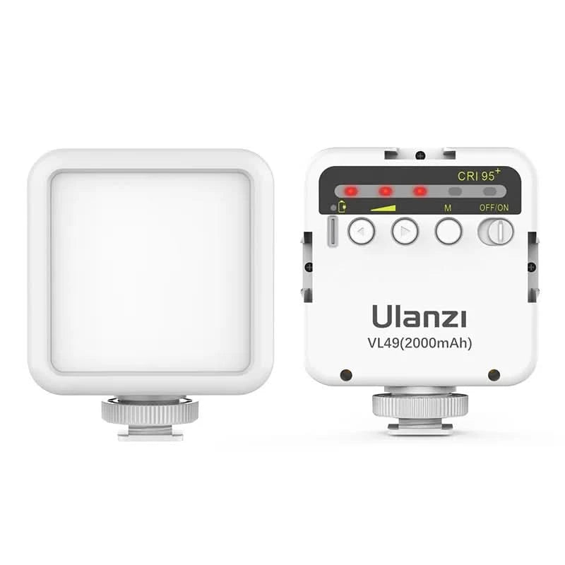 Ulanzi Vl49 Mini LED Video Light 2000mAh 5500K Fill Light for Camera Smartphone Photography Video Light Camera Light