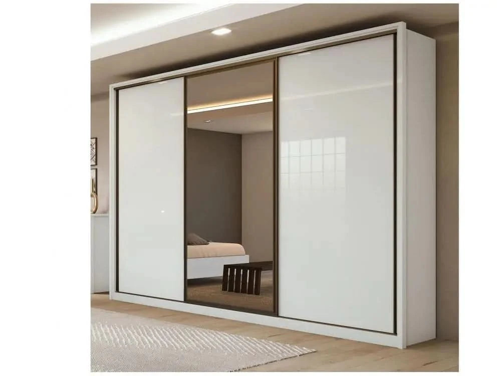 6 Doors Caemmun Spazio 6 Doors Couple Wardrobe with Mirror