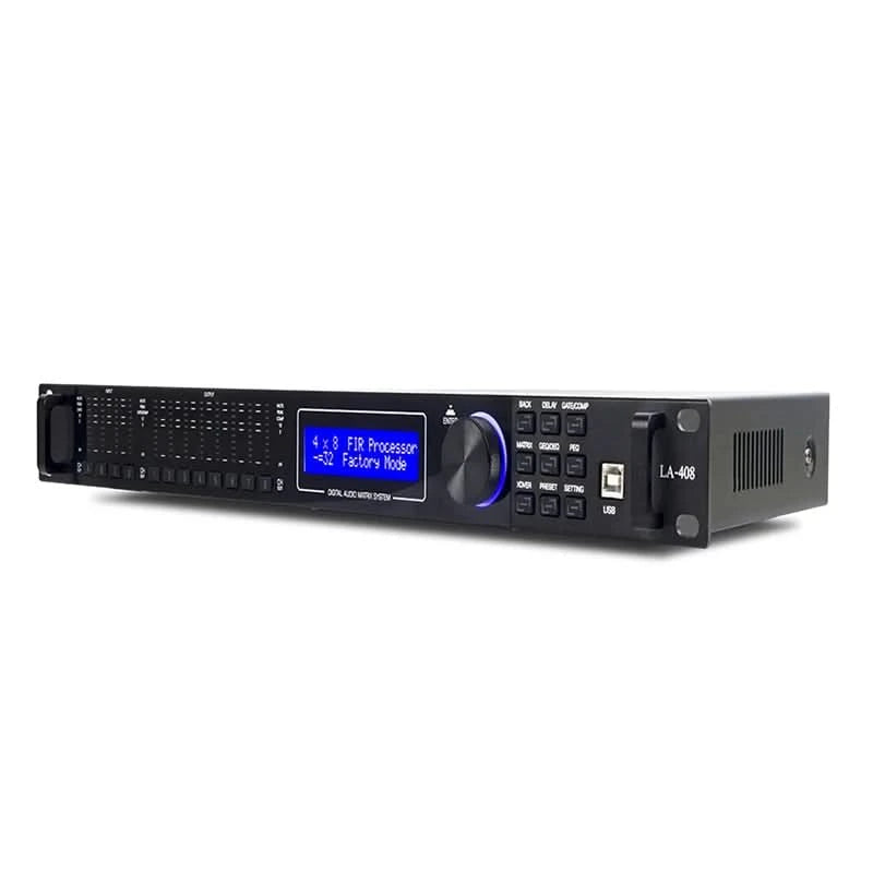 Paulkitson LA-408 Digital Professional Audio Processor Four In Eight Out 64 Bit DSP With Fir Speaker Stage Performance System