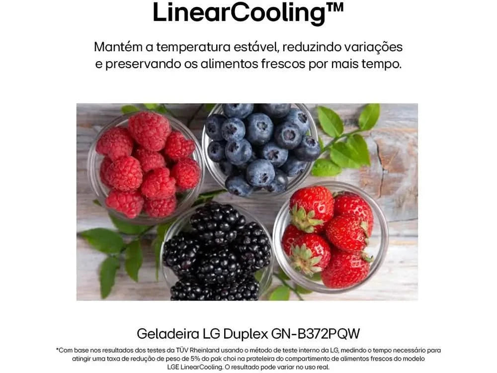 LG Frost Free White Duplex 375L GN-B372PQW - 110V Refrigerator/Cooler