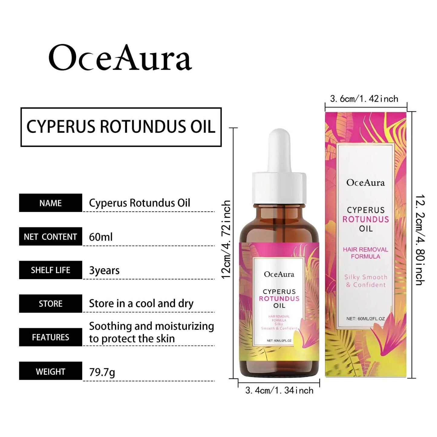 Hair Removal Care Oil Gently Nurtures Skin with Cleansing and Soothing Properties Moisturizing Daily Body Care Oil Hair Removal