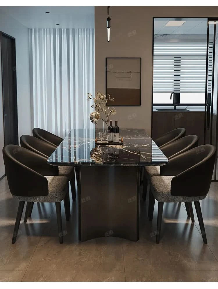 Marble Kitchen Dining Table Wall Lounge Designer Restaurant Modern Dining Table Luxury Study Mesas De Comedor Kitchen Furniture