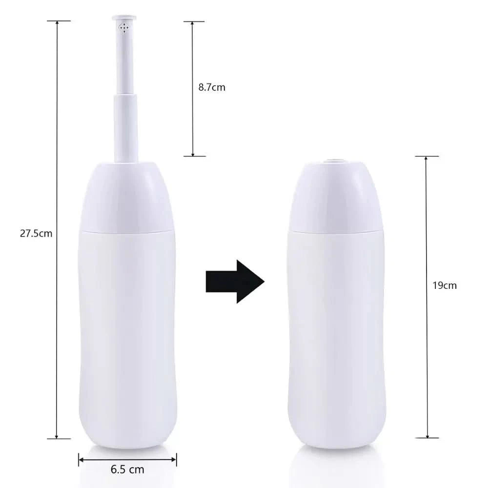 Portable Bidet - Travel Handheld Bidet Bottle with Retractable Spray Nozzle for Hygiene Cleansing Personal Care 400ml With Bag