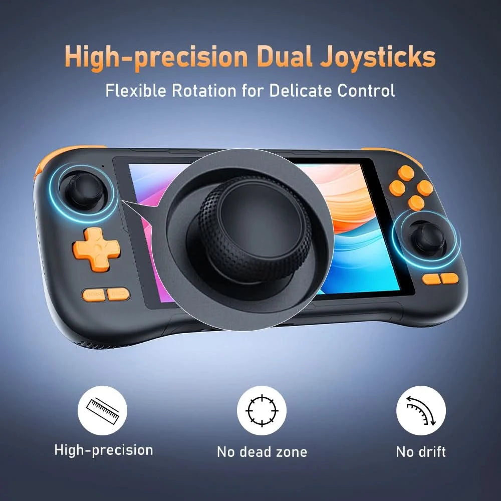 KINHANK K56 Handheld Game Console 5.5'' Touch Screen 50 Emulators for Android 14 PS1/PSP/DC/SS 5000mAh WIFI5 Retro Game Player