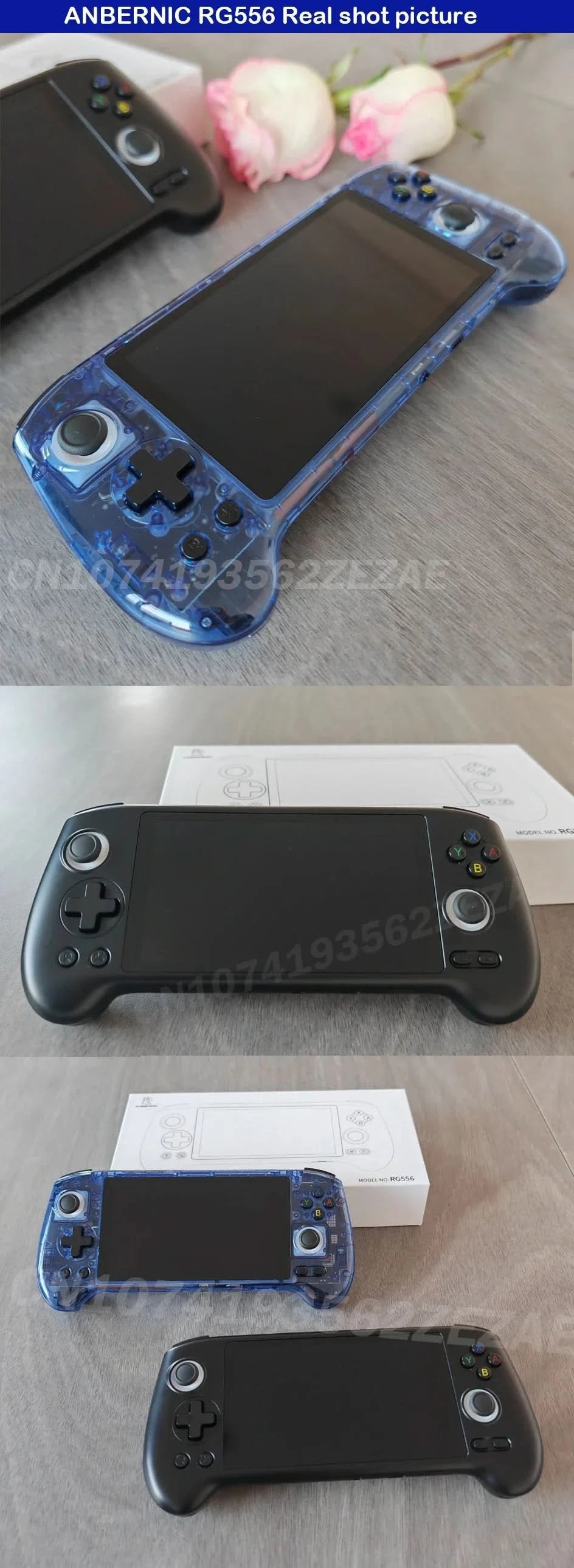 ANBERNIC RG556 Handheld Game Console 5.48 Inch AMOLED Screen 1080*1920 Android 13 RAM8G+128G PS2Game 5G WIFI 512G 80000Games