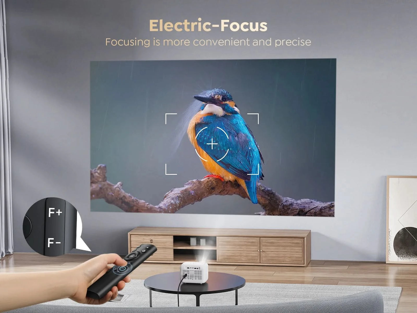 MINI Projector WiFi Bluetooth Projector 20000Lumens 720P Projectors Support 1080p Video for Home Outdoor Cinema Android YABER L1