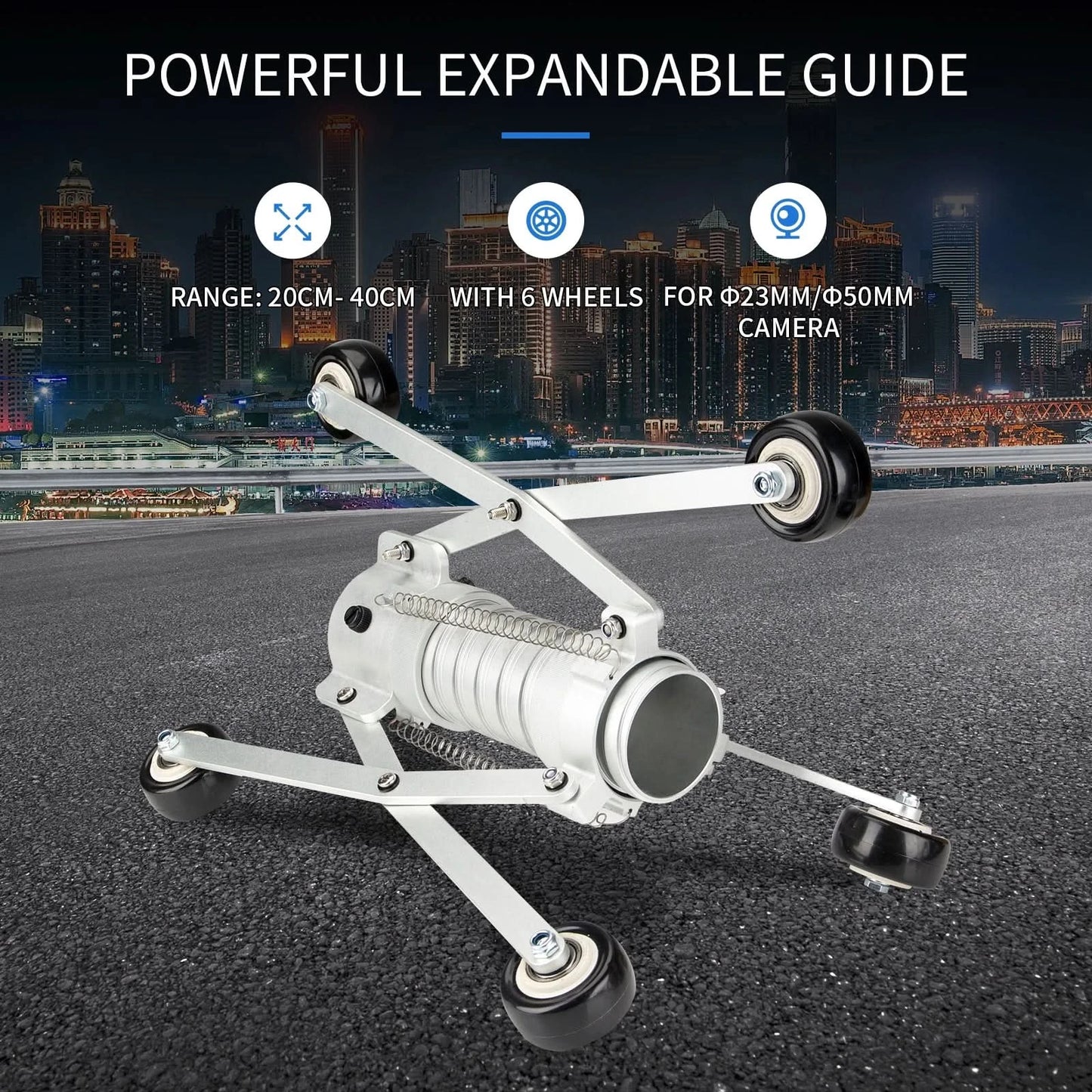 The Wheel Guide of the Pipe Inspection Camera and Drain Sewer Pipeline Industrial Endoscope camera Head Skid Protector