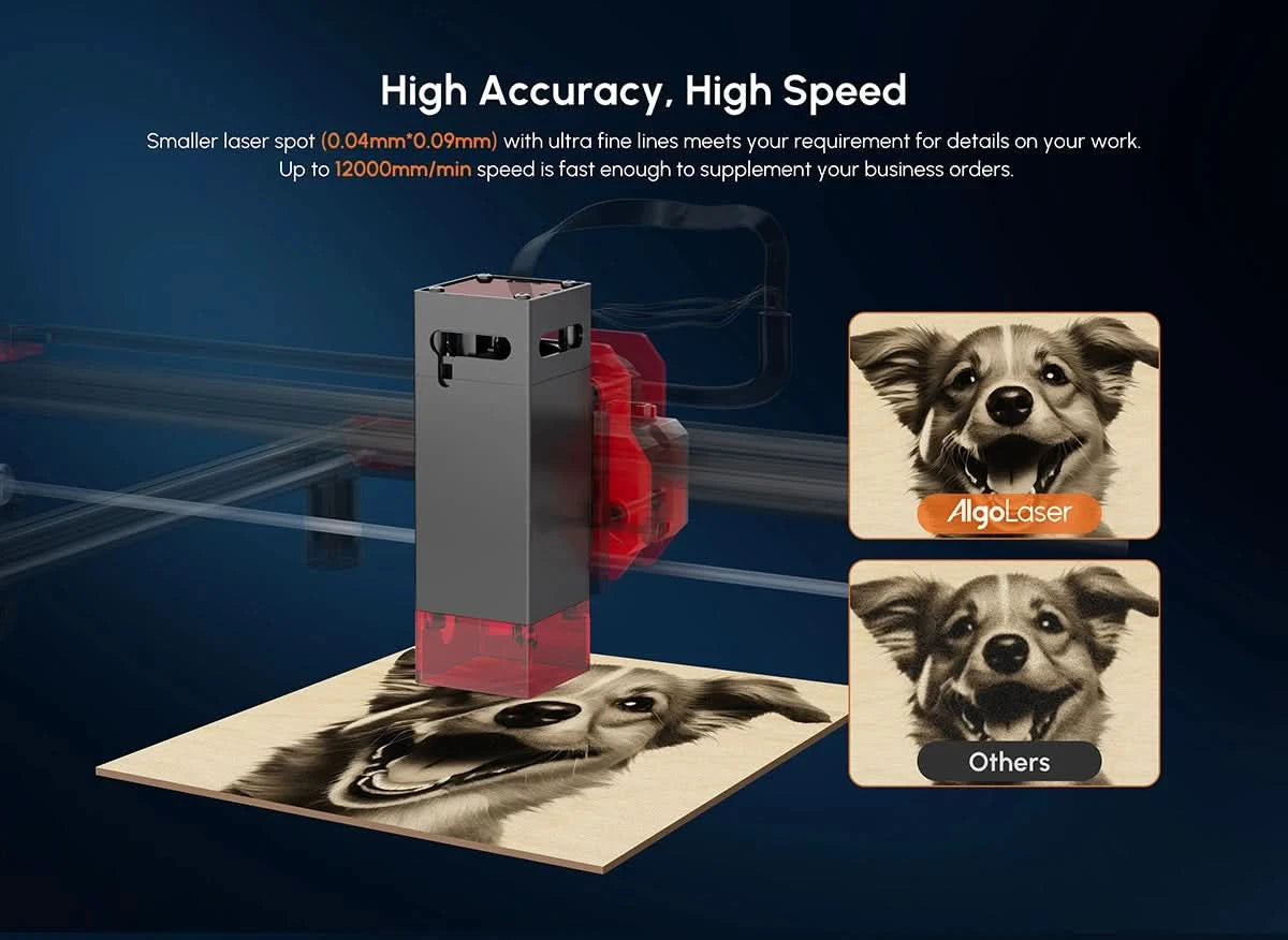AlgoLaser DIY KIT Powerful Wood Laser Engraver Cutter Wifi Offline Control CNC Metal Glass Logo Printing Engraving Machine Ortur