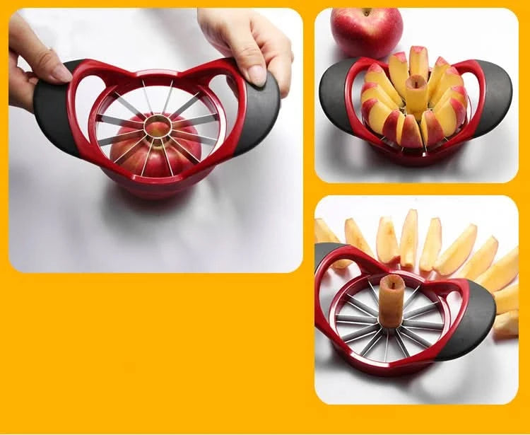 Upgrade Apple Slicer Fruit Cutter Stainless Steel Apple Knife Multifunctional Corer Kitchen Easy To Use Tool Peeler Apple Slicer