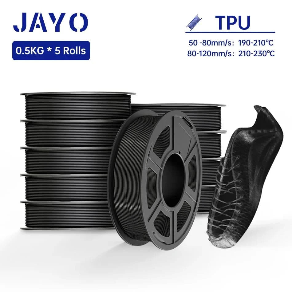 JAYO PLA / ABS / PETG / Silk / ASA /TPU /PLA+ Filament 10 Rolls 3D Printer Filament 1.75MM 0.65/1/1.1KG Neatly Wound 3D Filament