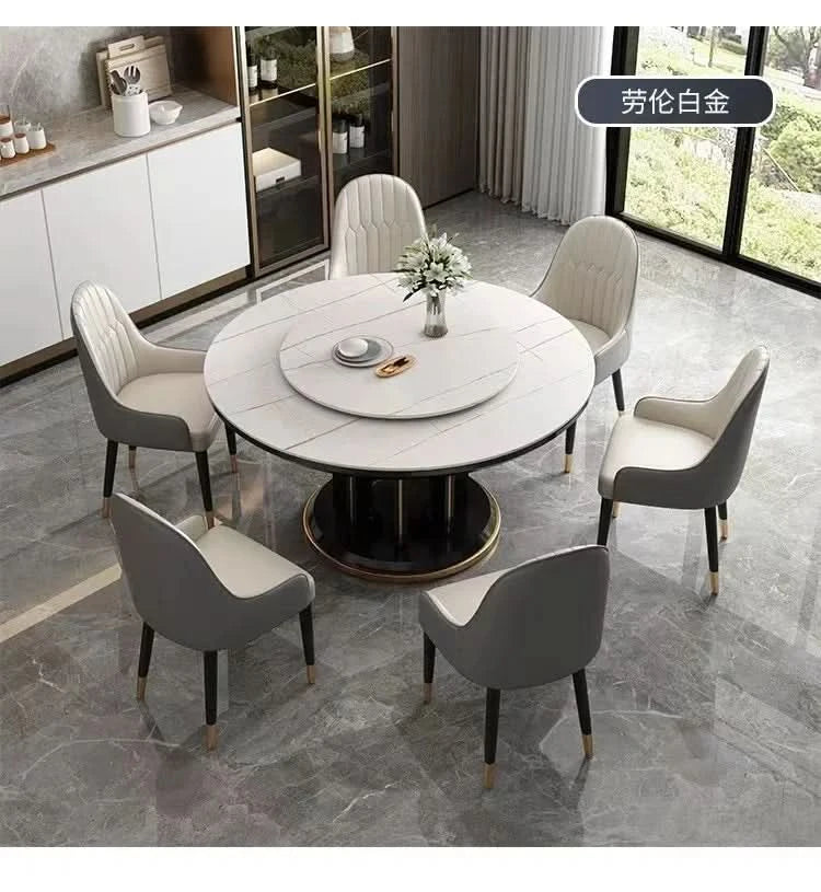Round 6 People Dining Table Kitchen Living Room Dressing Dinning Table Set Coffee Hospitality Mesa Comedor Kitchen Furniture
