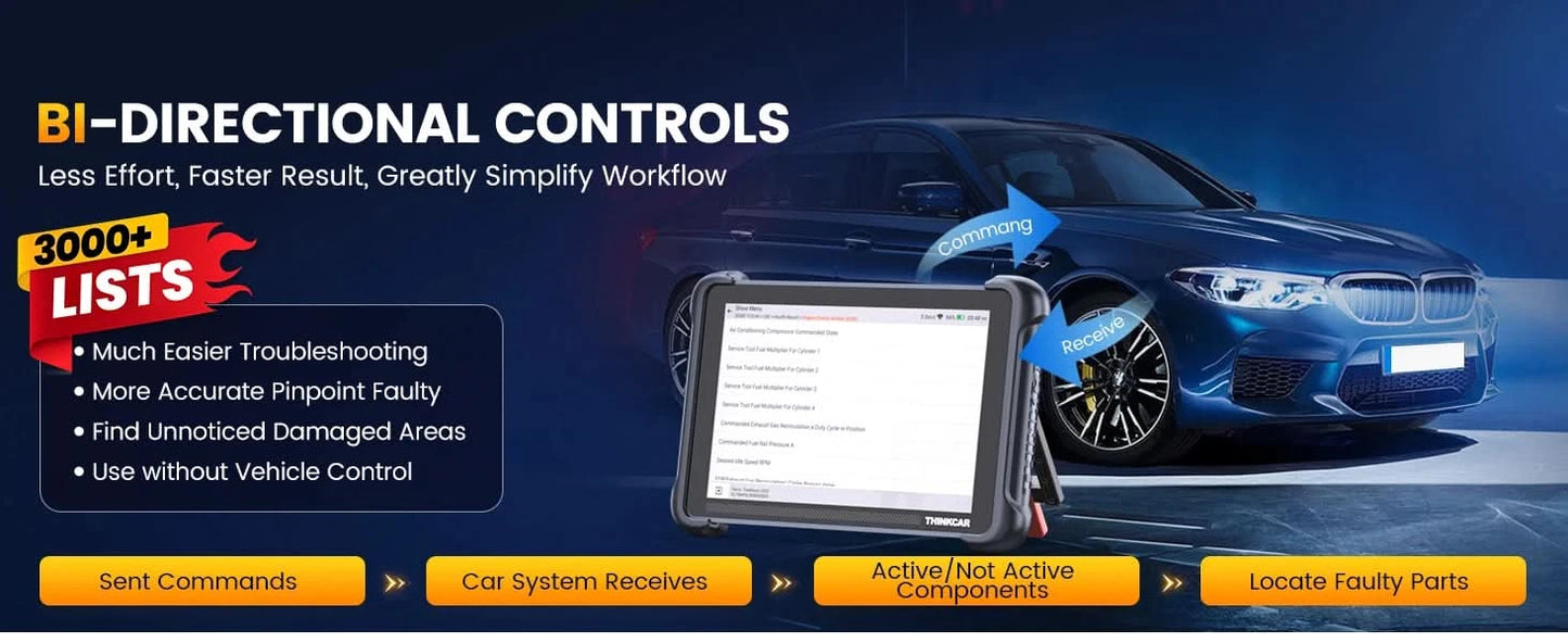 THINKCAR THINKSCAN 689BT Key Programming TKEY 101 Automotive Diagnostic Tool Bi directional Obd2 Scanner ECU Coding CANFD DOIP